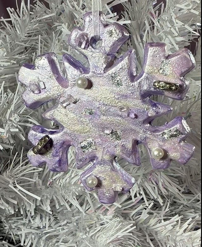 Christmas Snow Flake Glitter Back